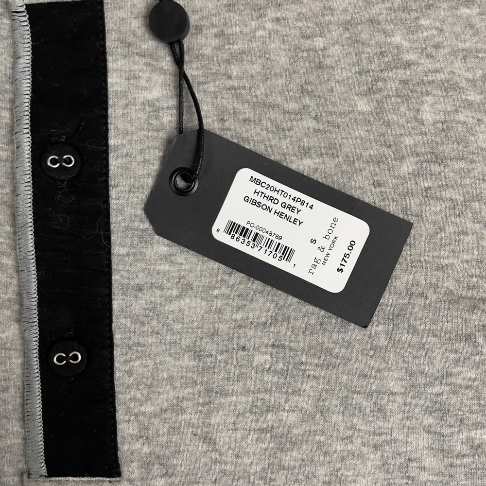 Rag & Bone Gibson Henley in Heatherd Gray - Picture 5 of 13